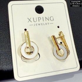 Сережки Xuping14К 10890 (1.6см) «емаль»